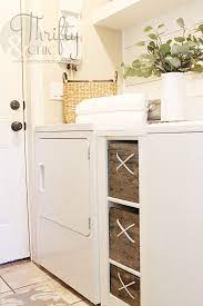 Walnut materials over washer and dryer. Thrifty And Chic Diy Projects And Home Decor
