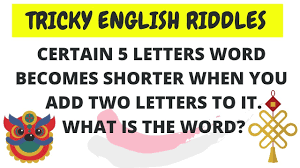 We did not find results for: English Riddles With Answers To Train Your Brain