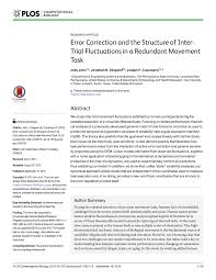Pdf Error Correction And The Structure Of Inter Trial
