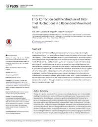 Pdf Error Correction And The Structure Of Inter Trial