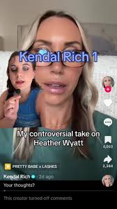 Kendal Rich is being called out for her thoughts