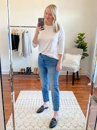 These jeans are made from our stretchiest denim ever. Straight Leg Jeans Review J Crew Madewell Dressing Room Try On Session Classy Yet Trendy