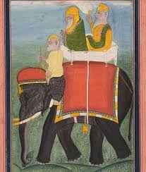 Indian Art of the 19th Century: Elephant Transport of… — PICRYL - Public Domain Media Search Engine