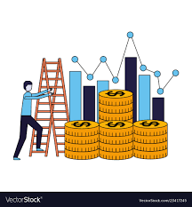 Business Coins Money Stairs Chart