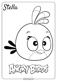 Do you want to have nice pictures to color? Printable Angry Birds Stella Pdf Coloring Page