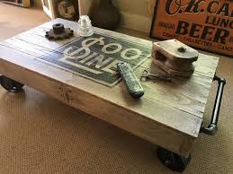 Industrial Railroad Factory Cart Soo Line Rr In 2020 Industrial Coffee Table Coffee Table Cart Coffee Table