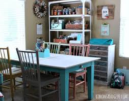Sometimes just a small vintage item can become useful in the craft room. Craft Room Tour