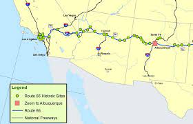 Map of nm and az. New Mexico Arizona And California Map Route A Discover Our Shared Heritage Travel Itinerary