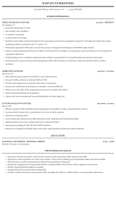 Produce a draft, and then get an advisor's help. Operation Officer Resume Sample Mintresume