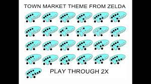 12 Hole Ocarina Town Market Theme The Legend Of Zelda Ocarina Music Ocarina Tabs Ocarina Instrument