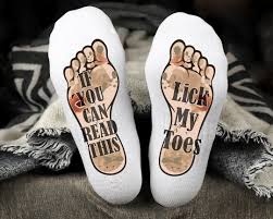 If You Can Read This ... Lick My Toes (gross Feet) Socks - Etsy