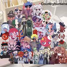 1070Pcs Countryhumans Sticker Japanese Anime Stickers Kawaii Student  Stationery Water Proof Kid School Supplies The Case Gift - AliExpress 21