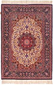 Korkwolle mit seide auf seide. Isfahan Teppich Nur Fur Sammler Kenner A1612