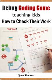 Printable Computer Coding Game Teaching Kids Debug Finding And Fixing Program Errors Fun Off Screen Activity For Teaching Coding Coding Games Coding For Kids