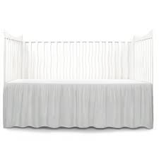 It's usually a ruffled strip of cloth attached to a rectangular cloth that goes between the mattress and the box springs or base. Tadpoles Microfiber Crib Skirt Dust Ruffle Walmart Com Walmart Com