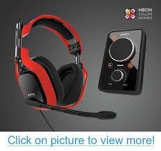 Astro Gaming Neon Color Series A40 Headset Kit Red Wireless Gaming Headset Gaming Headset Headset