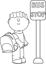 Black And White Children Clipart Black And White Child Waiting At Bus Stop Clip Art Art For Kids Bus Stop