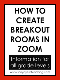 How To Create Zoom Breakout Rooms For Distance Learning In 2020 Distance Learning Teaching Teens Teacher Team Building