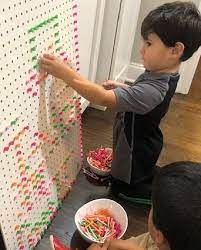 They will also help improve your child's overall growth and development. A Peg Board Golf Tees Learn As You Play