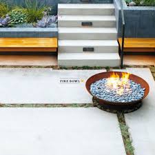 Brand new great quality corten steel fire pit portable 4 pieces. Paloform Bol Round Fire Bowl Pit In Corten Steel Gas Propane Stardust
