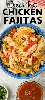 This Healthy Crockpot Fajitas Recipe Is Perfect For A Crowd Prep Work Is Fast And Easy With Shredded C Chicken Fajitas Crockpot Crockpot Fajitas Fajita Recipe