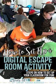How To Set Up Your Classroom For A Digital Escape Room Activity Study All Knight Classroom Digital Classroom School Computers