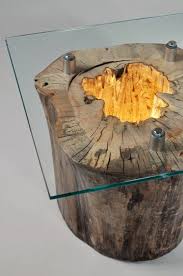 Meubles En Bois Brut Table A Cafe Plateau En Verre Meuble Bois Brut Deco Bois Bois Brut
