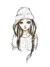 Be creative and have fun! Drawing Sketch Pretty Cute Girl Drawings