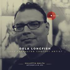 Dela Longfish confirmed as a #THU2019 Knight! Dela has been working for the  past decade as a visual development artist in the gaming industry: his  clients include LucasArts, ILM, and Santa Monica