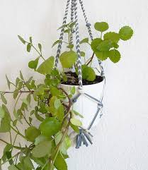 Blumenampel Aus T Shirt Garn Handmade Kultur Pflanzenschaukel Blumen Ampel Blumenampel