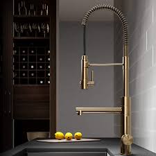 We may earn a commission through products purchased using links on this page. Kraus Kpf 1603bg Artec Pro 2 Function Commercial Style Pre Rinse Kitchen Faucet With Pull Down Spring Spout And Pot Filler 24 75 Inch Brushed Gold Amazon In Home Improvement