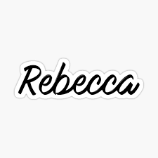 01:30 ●thanks for watching● ok guys… semoga kalian dalam keadaan sehat semua… aminnn. Rebecca Name Stickers Redbubble
