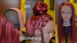 How To Lace Frontal Crochet Wig Using One Pack Of Braiding Hair Straight Crochet Wig Youtube Crochet Wig Diy Wig Braided Hairstyles