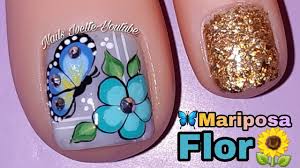 Sanat ve sosyal bilimler sitesi. Modelo De Unas Para Pie Decoracion De Unas Pie Flor Y Mariposa Bella Decoracion De Unas Pie Youtube