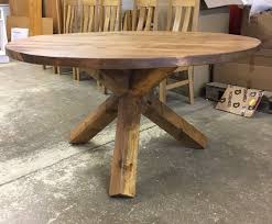 Table With Tank Trap Legs In Rustic Plank Made To Order By Cobwebs Furniture Company Pine Furniture Furniture Solid Wood Furniture