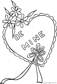 It looks adorable and sophisticated, yet it is anything but difficult to come up with. Be Mine And A Beautiful Heart Coloring Page Coloringall