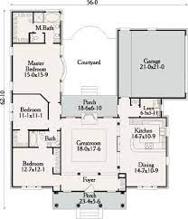 Some farms offer facilities such as sliding glass doors to a terrace, picture window, or an attached garage. Gilford 3497 3 Bedrooms And 2 Baths The House Designers U Shaped House Plans House Plans One Story Ranch House Plans