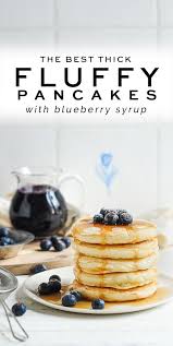 Easy Fluffy Pancakes With Blueberry Sauce Pancakes Breakfast Blueberrysauce Blueberries Brunch Lecker Rezepte Susses