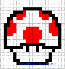 8 bit mario mushroom grid. Minecraft Pixel Art Templates Mario Health Mushroom Minecraft Pixel Art Pixel Art Templates Pixel Art
