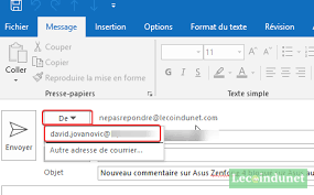 Il s'agit du webmail free. Comment Modifier Un Mail Recu Dans Outlook Lecoindunet