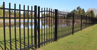 Install the vertical posts in the ground, then slip the rails or panels between them using notches or hardware on the posts. Fencing Aluminum Fencing Peak Products Canada