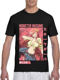 Amazon.com: Anime Monster Musume Miia T Shirt Men's Summer Leisure Round  Neck Short Sleeves Tops Black : Clothing, Shoes & Jewelry