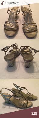 Gold Snake Skin Sandal Dress Barn Shoes Sandals Heels Sandals