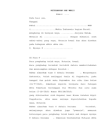Contoh surat kerjasama bank dengan notaris. 02 Keterangan Waris Doc