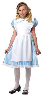 Amazon.com: 加州服裝女孩愛麗絲兒童服裝白色/藍色,XSmall : 服裝，鞋子和珠寶