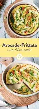 Glucklicher Feierabend Avocado Mozzarella Frittata Rezept Frittata Kohlenhydratarmes Essen Frittata Rezepte