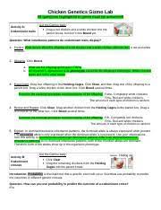The genotype is the allele combination an organism has. Chickengenetics Codominance Chicken Genetics Gizmo Lab All Questions Highlighted In Green Must Be Answered Activity A Codominant Traits Get The Course Hero