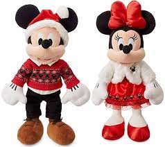 Disney Store Mickey And Minnie Mouse 17 2018 Official Holiday Plush Disney Stuffed Animals Mickey Mouse Christmas Christmas Plush