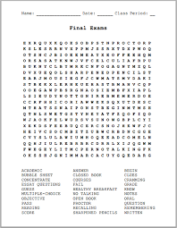 You can share a link to your puzzle or print it very easily. Final Exams Free Printable Word Search Puzzle Student Handouts
