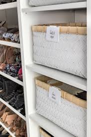 Two 18mm x 35cm spacer boards, as tall as the wardrobe; A Tour Of Our New Closet Ikea Pax Closet System Review Driven By Decor Ikea Pax Closet Ikea Closet System Pax Closet